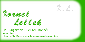 kornel lellek business card